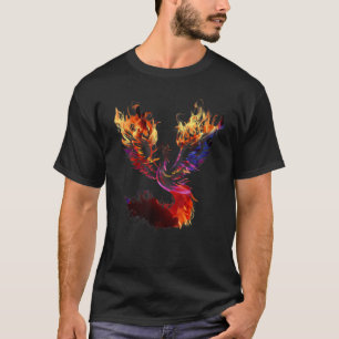 T-shirt Phénix oiseau de feu renaissance s'élevant des cen