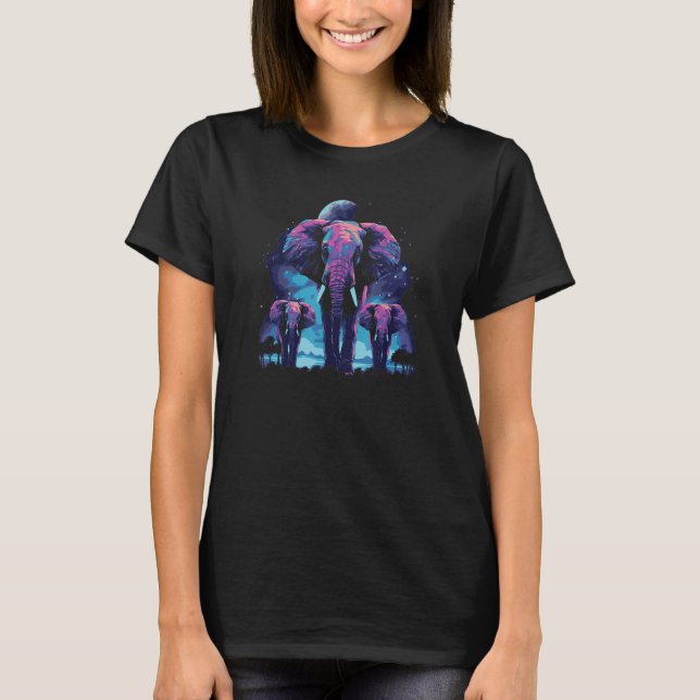 T-shirt Phenomenal Howling Elephant Pack Retro Awesomeness (Devant)