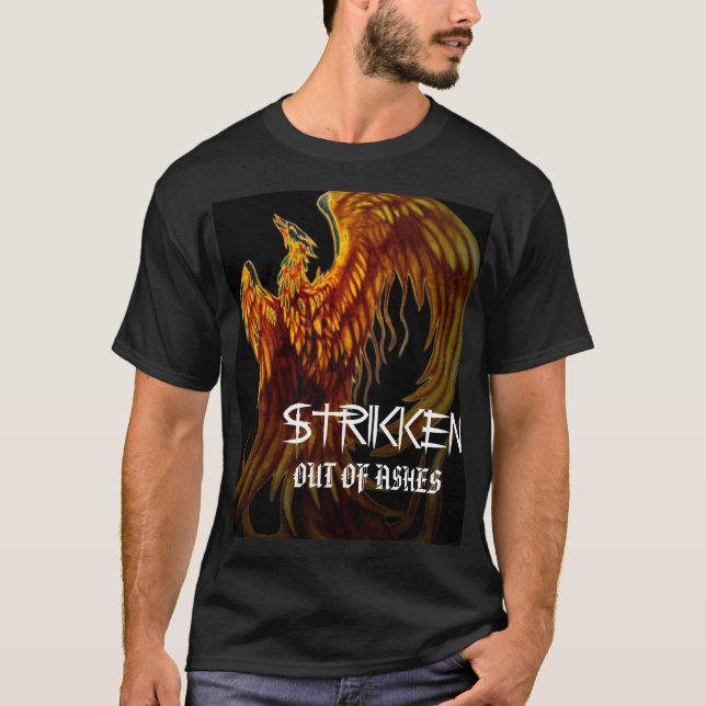 T-shirt pheonix, blanc de STRIKKEN, HORS DES CENDRES (Devant)