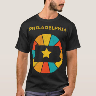T-shirt Philadelphia Pennsylvanie Souve Vintage détenue