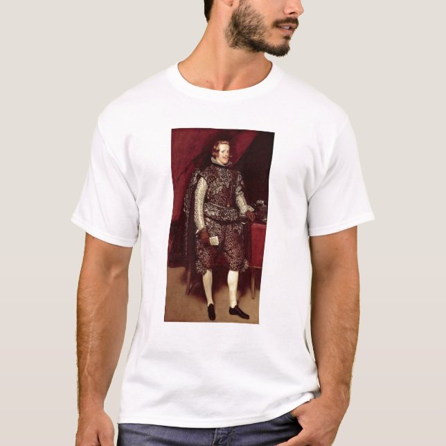 T-shirt Philip IV de l'Espagne en brun et argent (Devant)