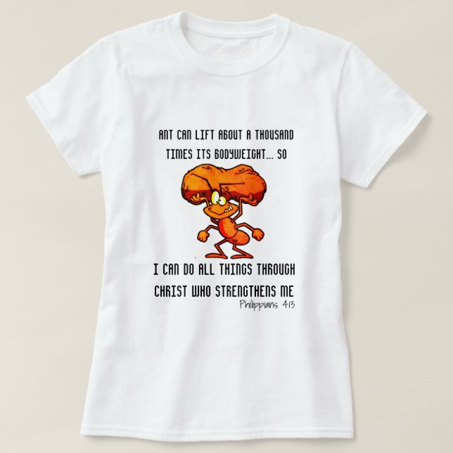 T-shirt Philippiens 4:13 - Je peux faire tout par JC (Design devant)