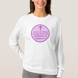 T-shirt Philippiens 4:13 Un violet inspirant les chrétien