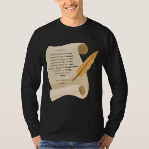 T-shirt Philippiens 4:8 KJV Bible Citation Scroll Homme