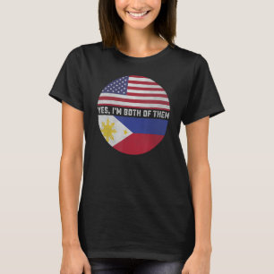 T-shirt Philippine Américaine Philippines Drapeaux Femmes 
