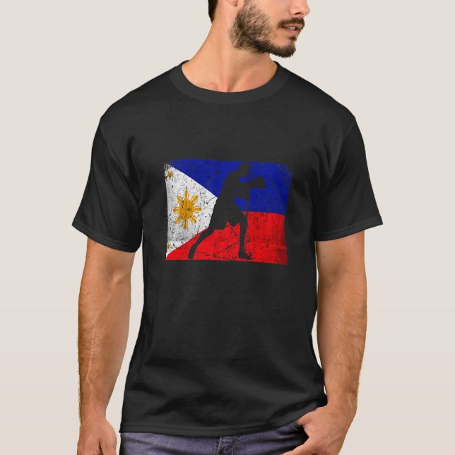 T-shirt Philippine Boxe Drapeau Boxe Philippine (Devant)