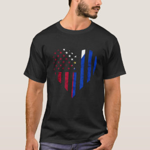T-shirt Philippines American Pinoy Heart Usa Pilipinas Pri