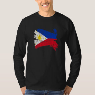 T-shirt Philippines Drapeau Philippin Épingle Pinoy Pinay 