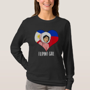 T-shirt Philippines Filipina Alaska Femme Fille Drapeau Al
