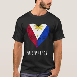 T-shirt Philippines Filipino Drapeau de Coeur Patrimoine p