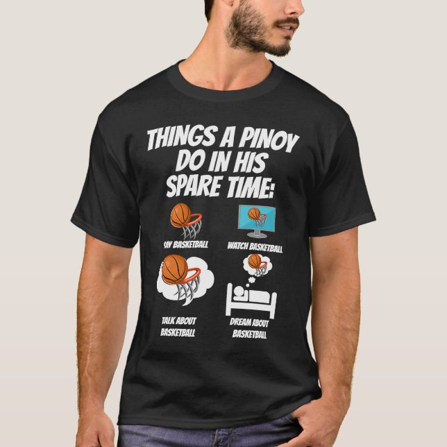 T-shirt Philippines Filipino Sport Basketball Que Je Fais (Devant)
