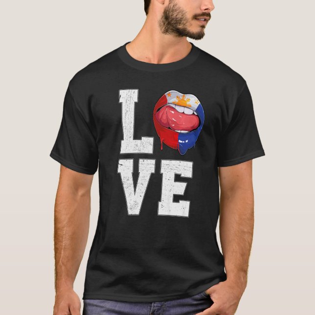 T-shirt Philippines Flag Football Fan Love Filipino (Devant)