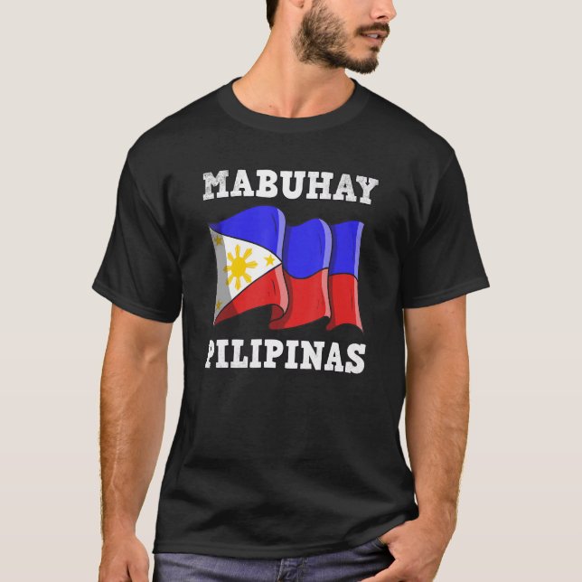 T-shirt Philippines Pinay Filipino Pride Pays Drapeau Mabu (Devant)