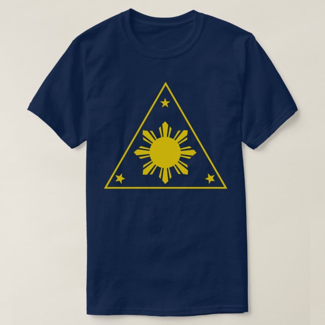 T-shirt Philippines Trois étoiles et un Triangle Soleil 1 (Design devant)