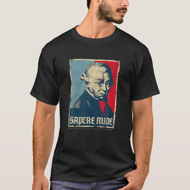 T-shirt Philosophe transcendantale Sapere Aude Emmanuel Ka (Devant)