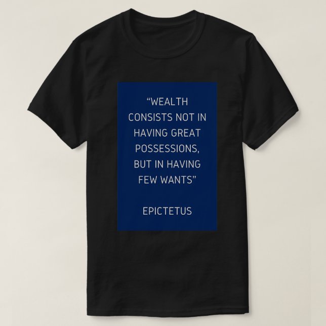 T-shirt Philosophie stoïque Citation Épictète Paroles de s (Design devant)