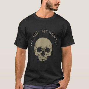 T-shirt Philosophie stoïque Vivere Memento Crâne Stoicisme