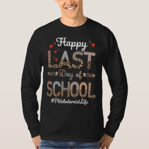 T-shirt Phlebotomiste Joyeux Jour De Léopard De L'École De