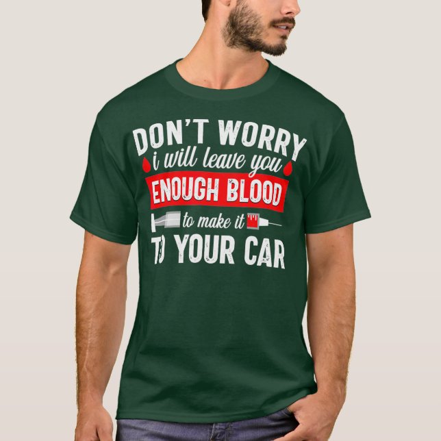 T-shirt Phlebotomiste Phlebotomie Technicien Drôle Plaisan (Devant)