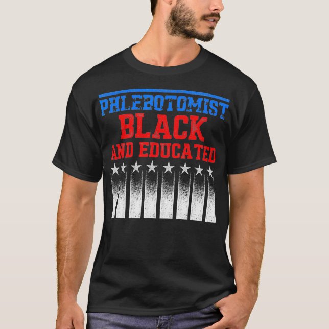 T-shirt Phlebotomiste Practicted Black Phlebotomy Cadeaux (Devant)