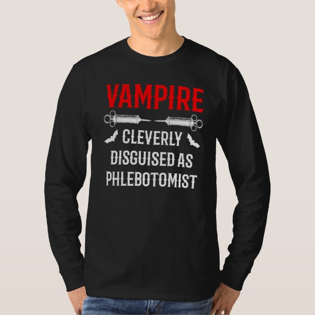 T-shirt Phlebotomiste Vampire Phlebotomie Technicien 2 (Devant)