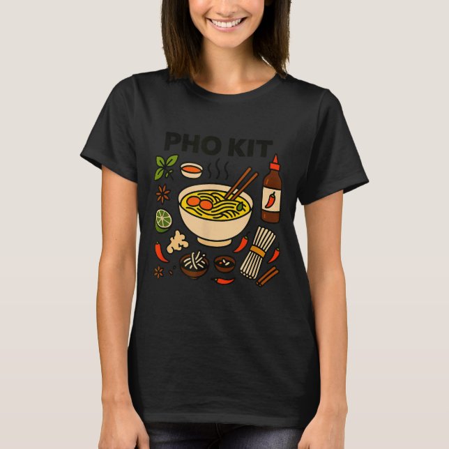 T-shirt Pho Kit Vietnamese Food  (Devant)