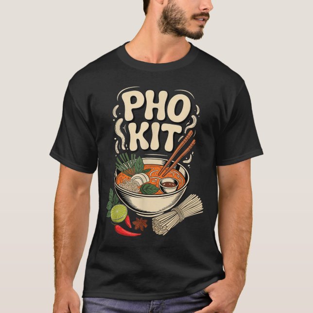 T-shirt Pho Kit Vietnamese Noodle Soup Bowl Herbs Lime Chi (Devant)