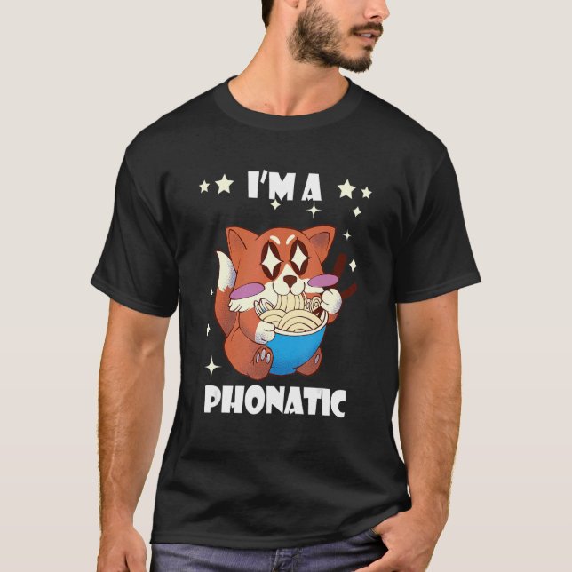 T-shirt Pho Noodle Soup Fox Fanatique Pho Bowl Pho Noodle  (Devant)