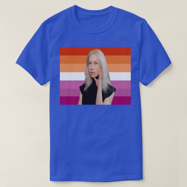 T-shirt Phoebe Bridgers Drapeau de la fierté lesbienne (Design devant)