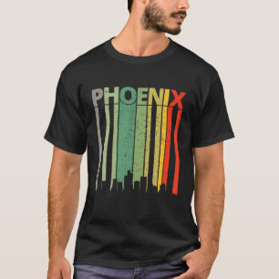 T-shirt Phoenix   80'S Vintage Retro Phoenix Skyline