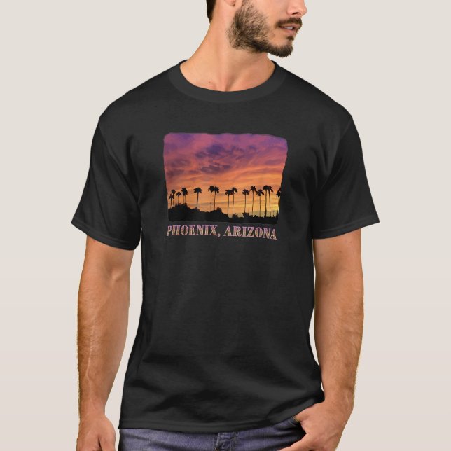 T-shirt Phoenix Arizona Beaux palmiers coucher de soleil c (Devant)