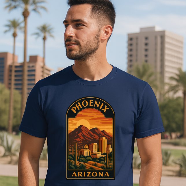 T-shirt Phoenix Arizona Retro Art Déco (Créateur téléchargé)