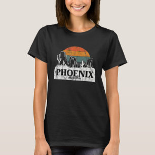 T-shirt Phoenix AZ Arizona Vintage coucher de soleil cactu