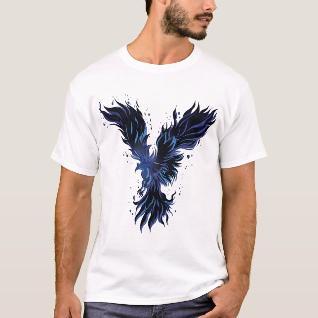 T-shirt Phoenix Bleu  (Devant)