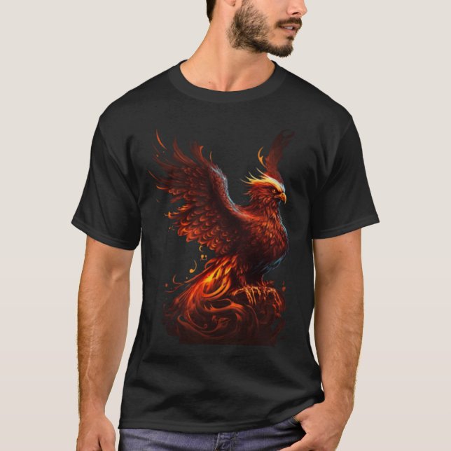 T-shirt Phoenix Rising From Ashes Resurrection Rebirth New (Devant)