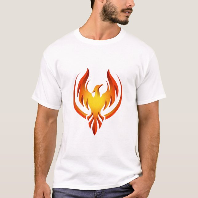 T-shirt Phoenix Rising : Tirage Graphique Gras Incendie (Devant)