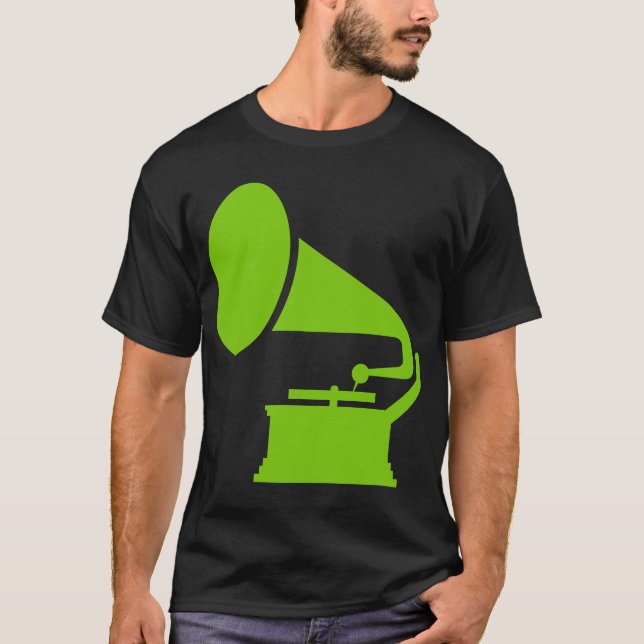 T-shirt Phonographe - Martian Green (Devant)