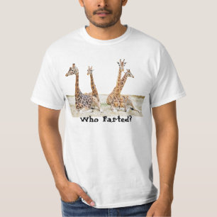 T-shirt Photo Amusant de Girafe - Quatre Girafes Qui Ont