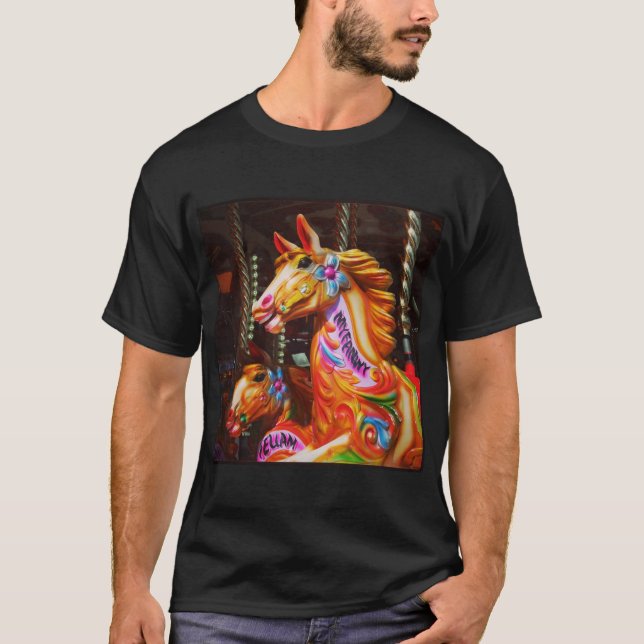 T-shirt Photo carré - Chevaux de jogging 02 (Devant)