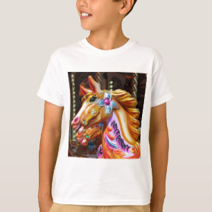 T-shirt Photo carré - Chevaux joyeux