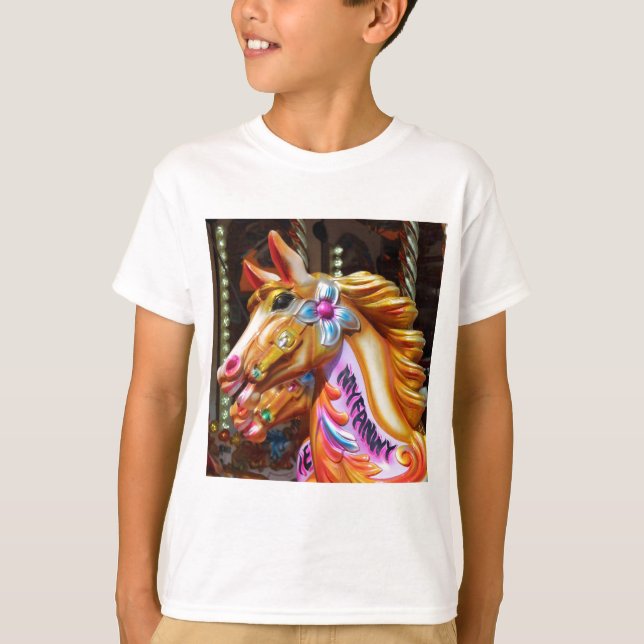 T-shirt Photo carré - Chevaux joyeux (Devant)