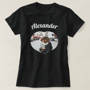 T-shirt Photo Coeur personnalisée mignonne avec le nom T-s