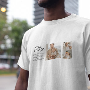 T-shirt Photo Collage Moderne Avec Père Meilleur Devis Cad