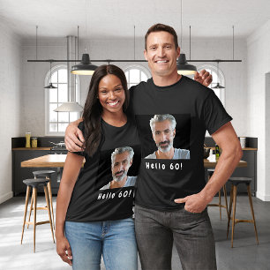 T-shirt photo d'anniversaire 60 ans bonjour 60 les gars ho
