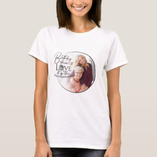 T-shirt Photo d'anniversaire minimaliste calligraphié pour