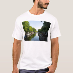 T-shirt Photo de canal panoramique d'Amsterdam et de pénic