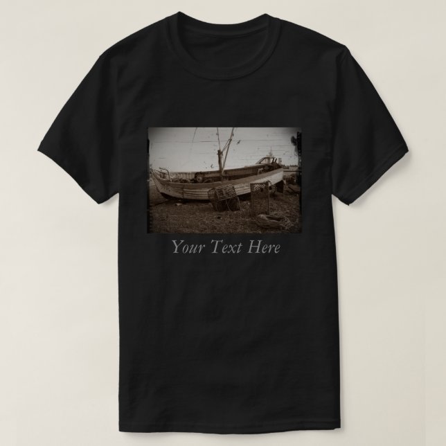T-shirt photo de casseroles de bateau et de homard sur la  (Design devant)