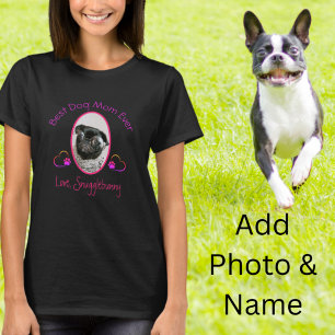 T-shirt Photo de chien Meilleur chien Maman Jamais Emprein