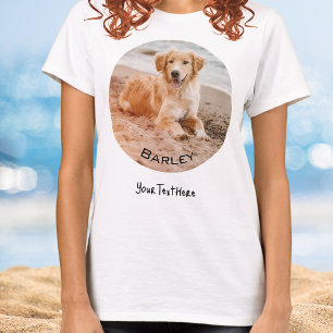 T-shirt Photo de chien personnalisée Nom personnalisé Phot