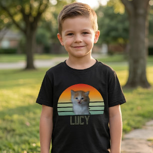 T-shirt Photo de compagnie personnalisée avec nom Chat Cad